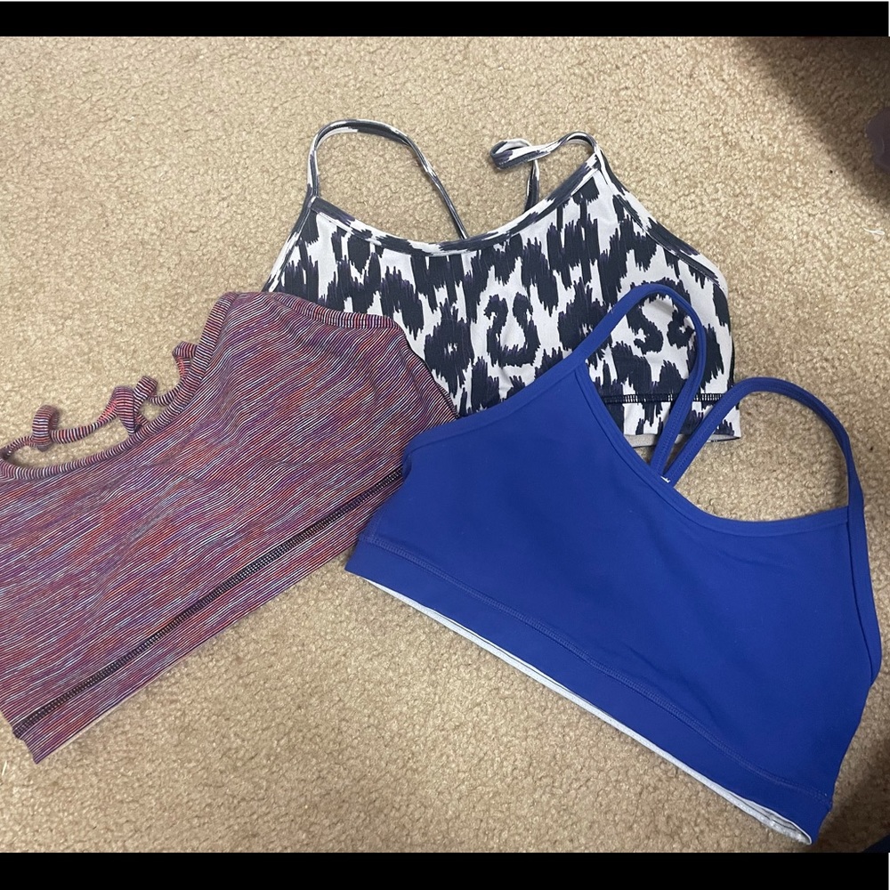 3 lululemon sports bras